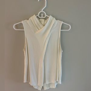 Anthropologie White Halter Top (cover photo of back)